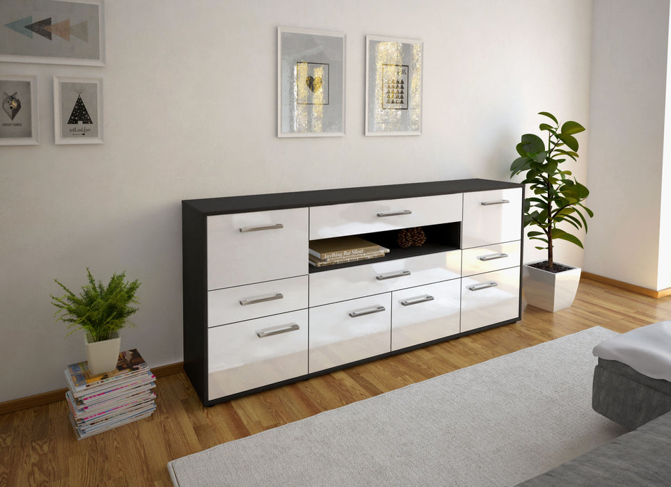 Sideboard Emerelda, Weiß Front (180x79x35cm) - Dekati GmbH