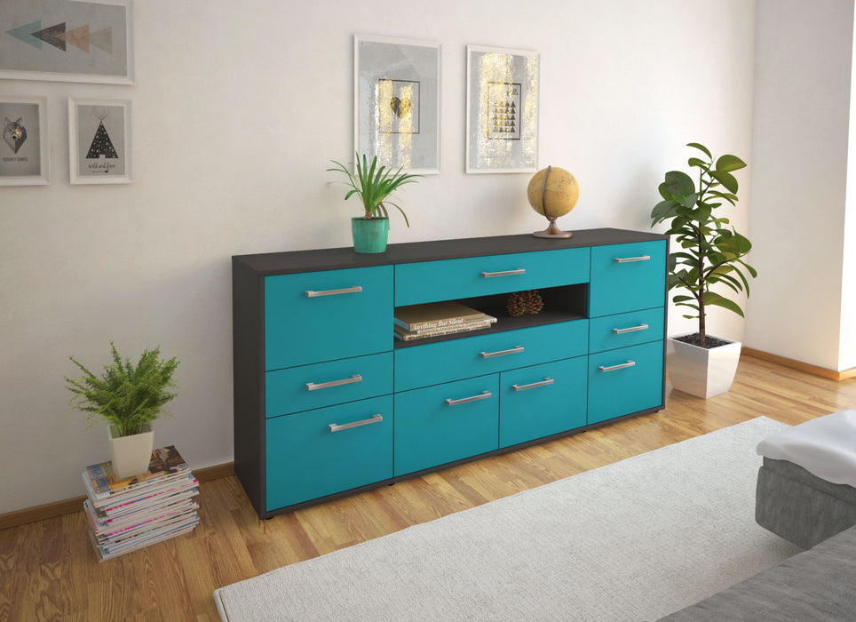 Sideboard Emerelda, Tuerkis Front (180x79x35cm) - Dekati GmbH