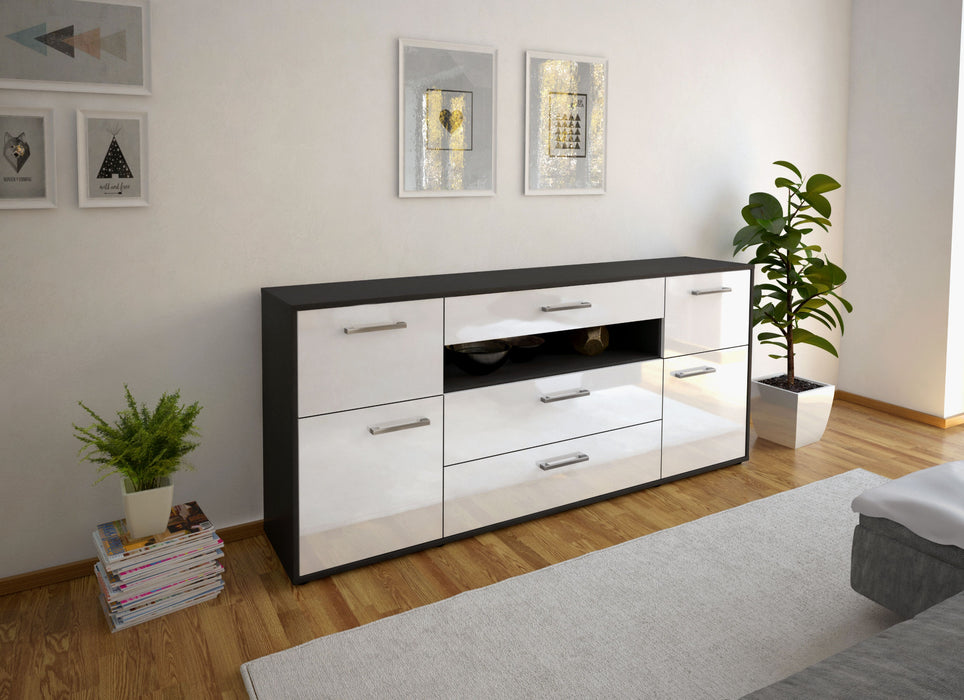 Sideboard Emma, Weiß Front (180x79x35cm) - Dekati GmbH