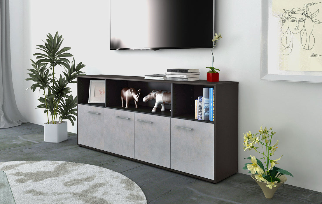 Sideboard Enrica, Beton Front (180x79x35cm) - Dekati GmbH