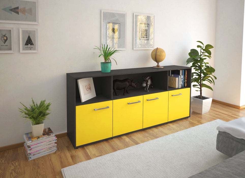 Sideboard Enrica, Gelb Front (180x79x35cm) - Dekati GmbH