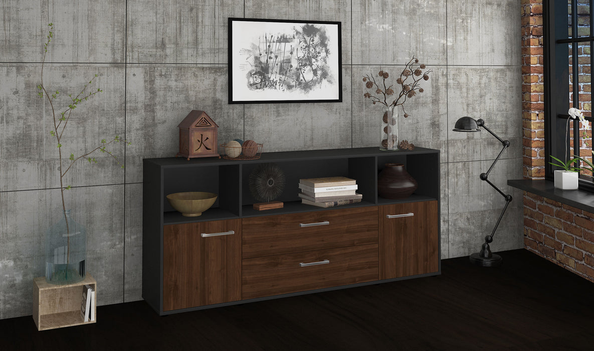 Sideboard Enza, Walnuss Front (180x79x35cm) - Dekati GmbH