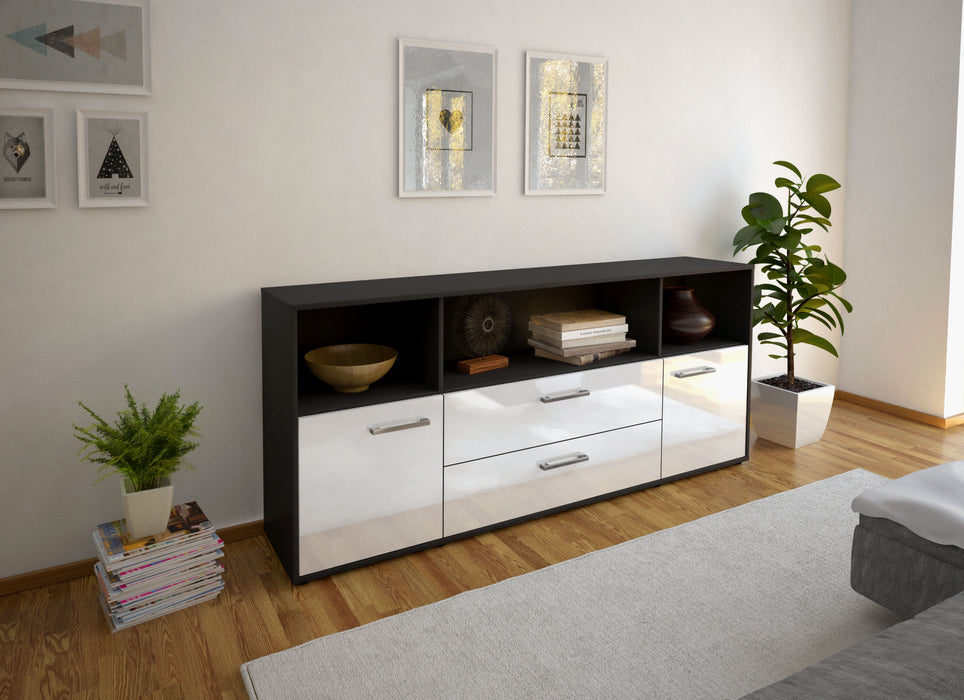 Sideboard Enza, Weiß Front (180x79x35cm) - Dekati GmbH