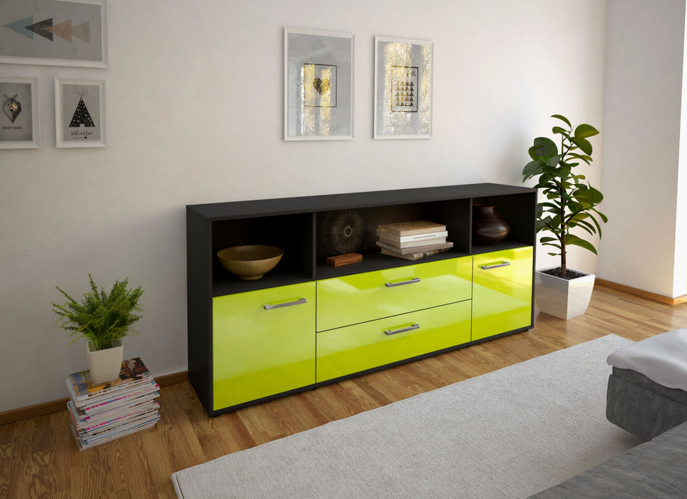 Sideboard Enza, Gruen Front (180x79x35cm) - Dekati GmbH