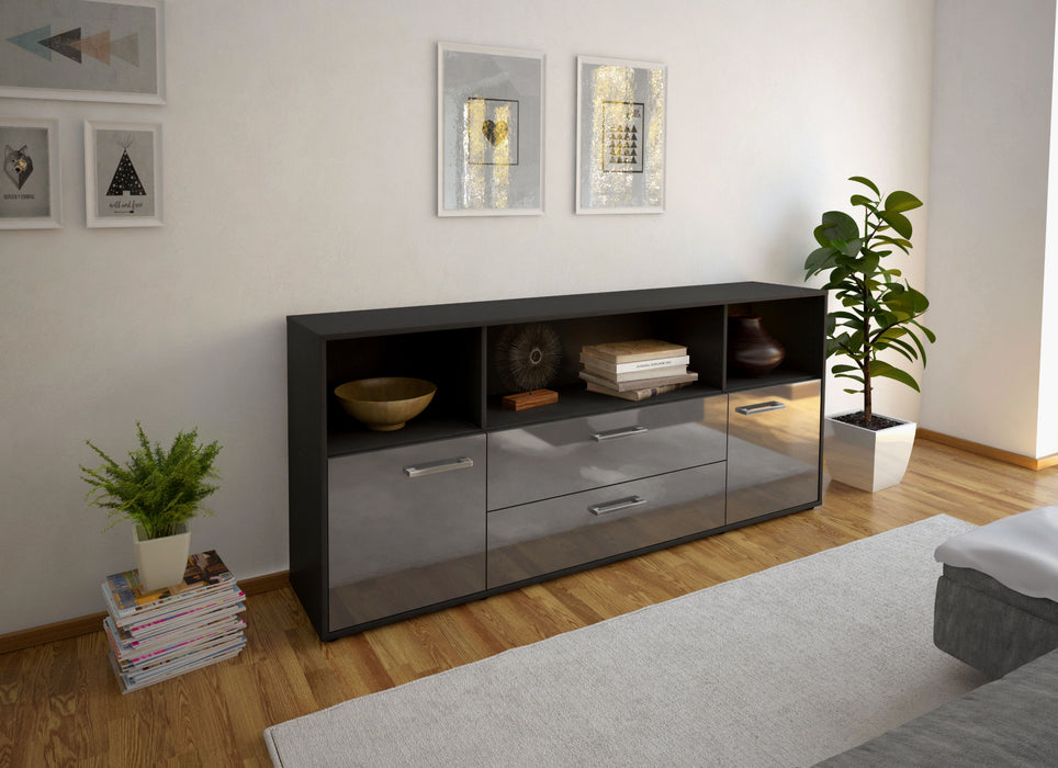 Sideboard Enza, Grau Front (180x79x35cm) - Dekati GmbH