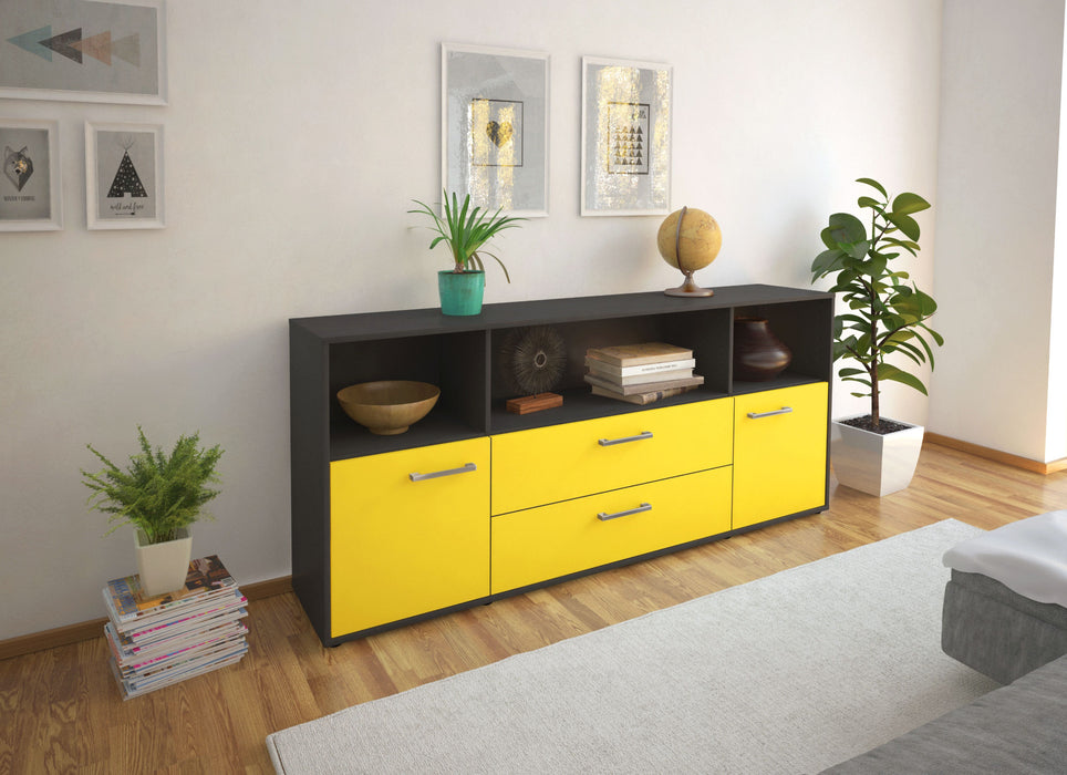 Sideboard Enza, Gelb Front (180x79x35cm) - Dekati GmbH