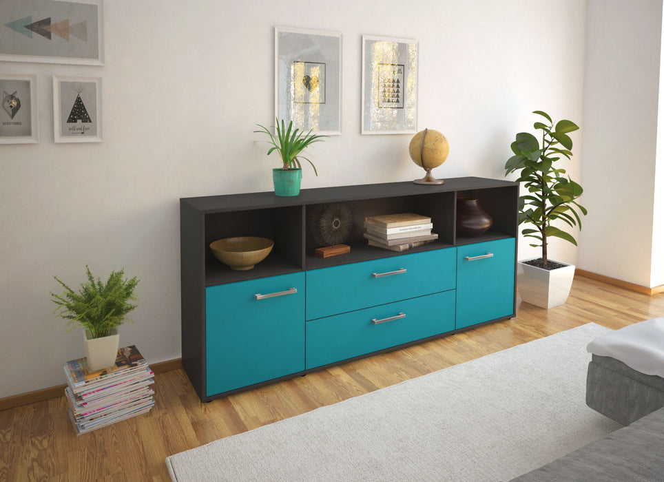 Sideboard Enza, Tuerkis Front (180x79x35cm) - Dekati GmbH