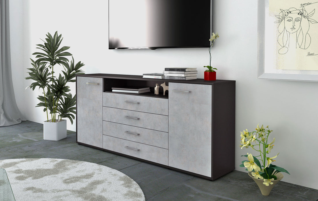 Sideboard Enzo, Beton Front (180x79x35cm) - Dekati GmbH