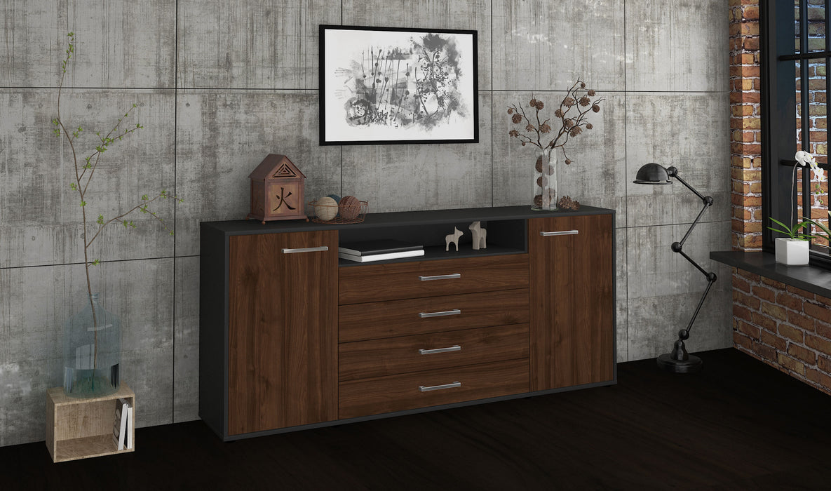 Sideboard Enzo, Walnuss Front (180x79x35cm) - Dekati GmbH