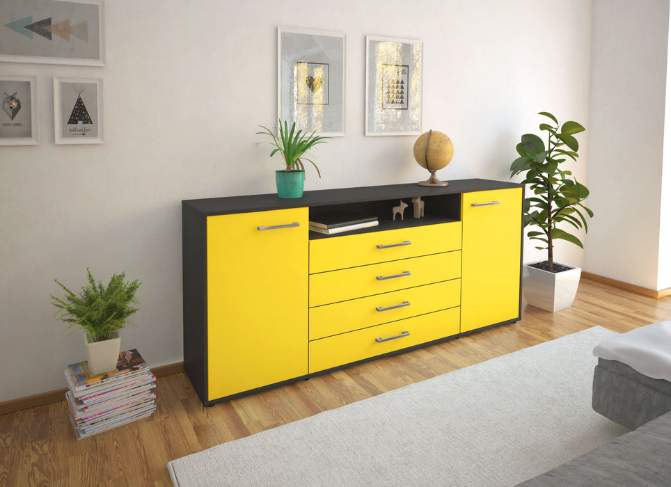 Sideboard Enzo, Gelb Front (180x79x35cm) - Dekati GmbH