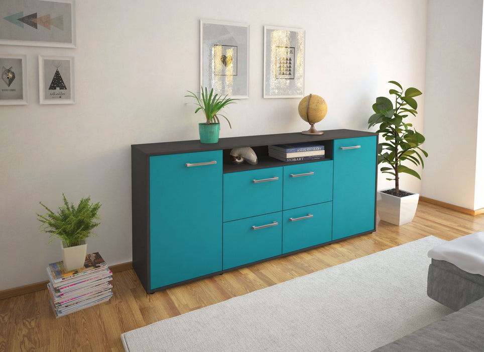 Sideboard Ephenia, Tuerkis Front (180x79x35cm) - Dekati GmbH