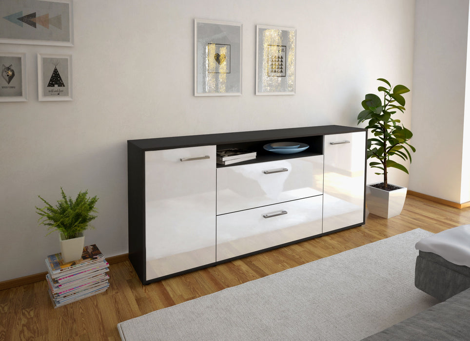 Sideboard Erina, Weiß Front (180x79x35cm) - Dekati GmbH