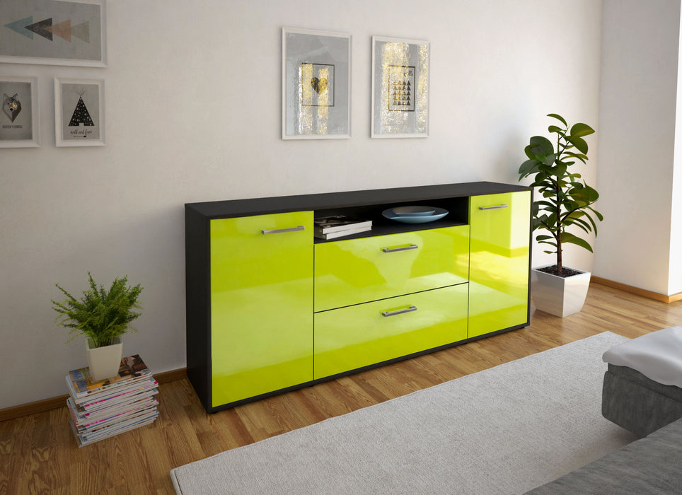 Sideboard Erina, Gruen Front (180x79x35cm) - Dekati GmbH