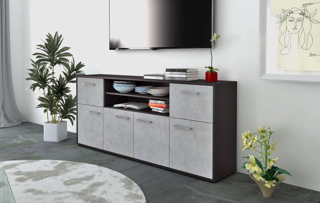 Sideboard Ermelina, Beton Front (180x79x35cm) - Dekati GmbH