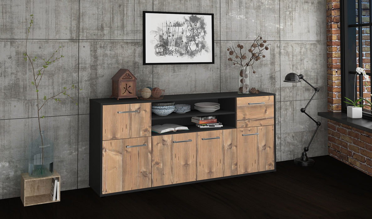 Sideboard Ermelina, Pinie Front (180x79x35cm) - Dekati GmbH