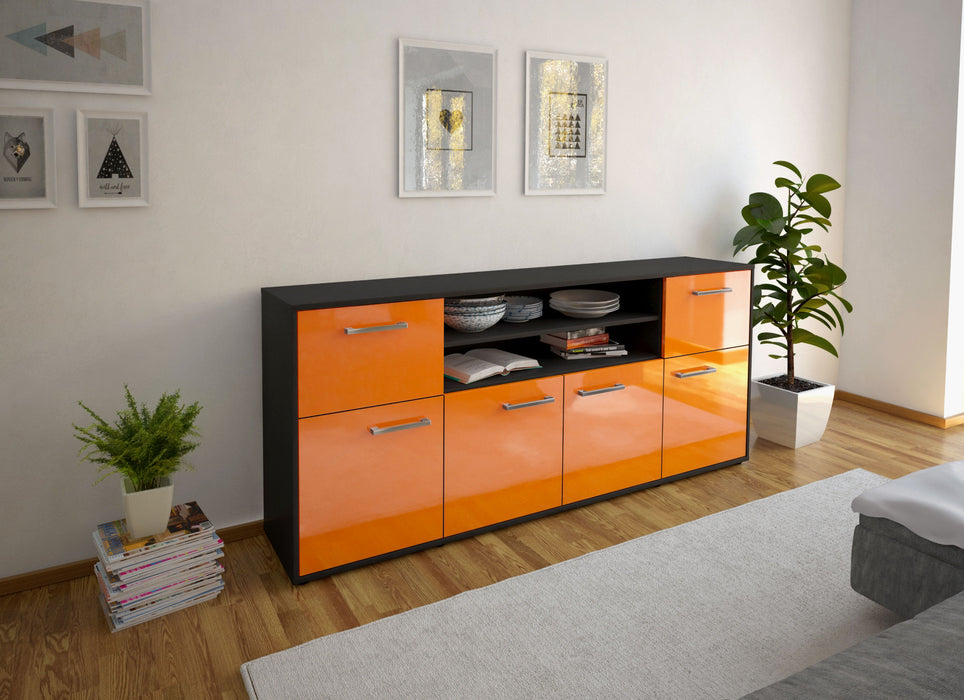 Sideboard Ermelina, Orange Front (180x79x35cm) - Dekati GmbH