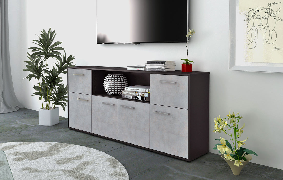 Sideboard Ermentrude, Beton Front (180x79x35cm) - Dekati GmbH