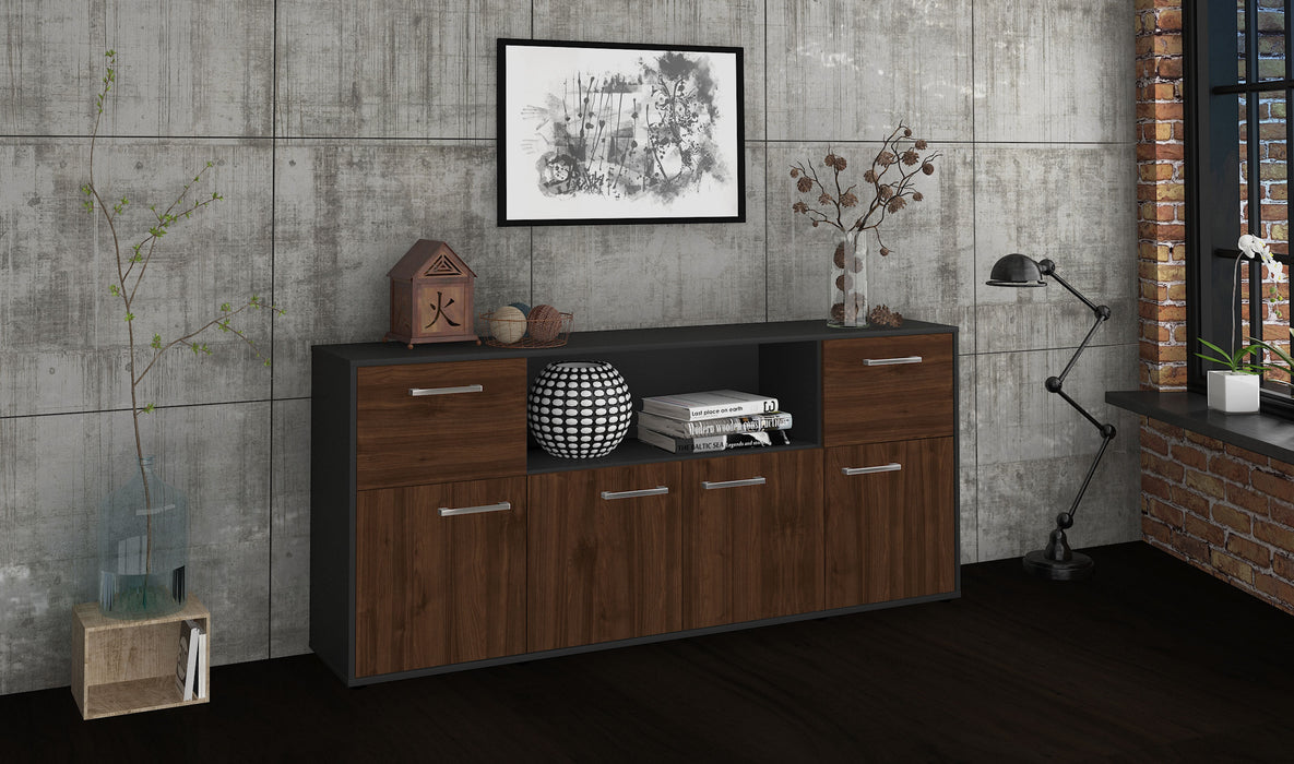 Sideboard Ermentrude, Walnuss Front (180x79x35cm) - Dekati GmbH