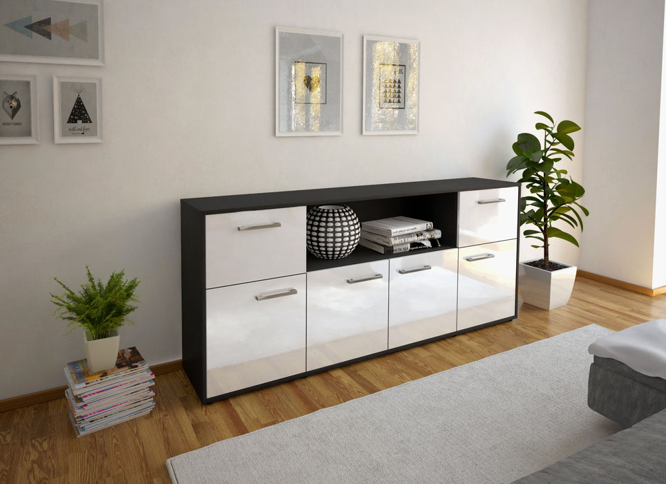 Sideboard Ermentrude, Weiß Front (180x79x35cm) - Dekati GmbH