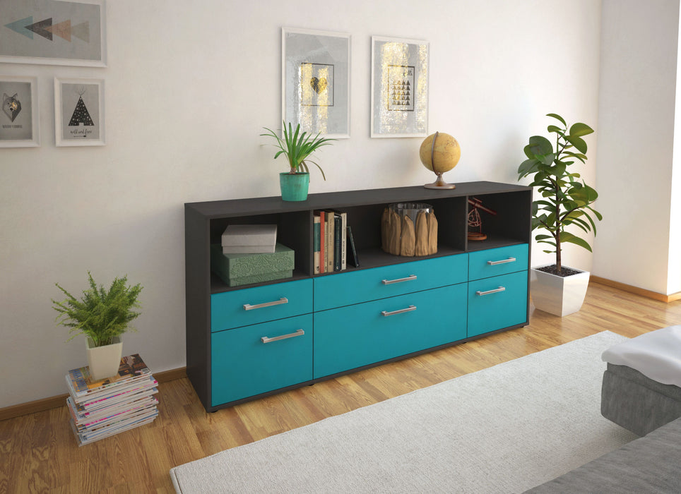 Sideboard Estella, Tuerkis Front (180x79x35cm) - Dekati GmbH