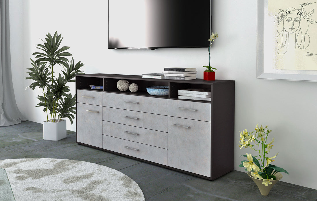 Sideboard Evelina, Beton Front (180x79x35cm) - Dekati GmbH