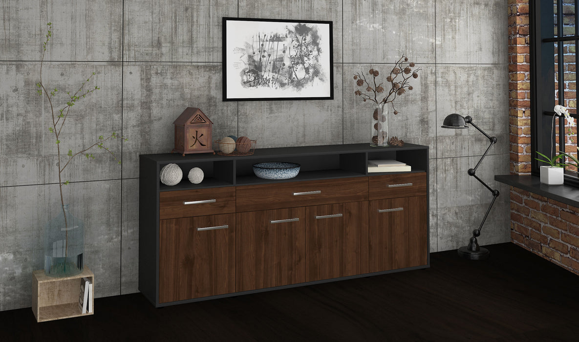 Sideboard Ezia, Walnuss Front (180x79x35cm) - Dekati GmbH