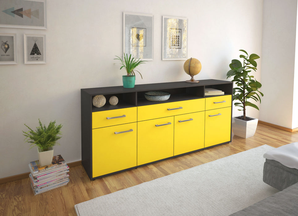 Sideboard Ezia, Gelb Front (180x79x35cm) - Dekati GmbH