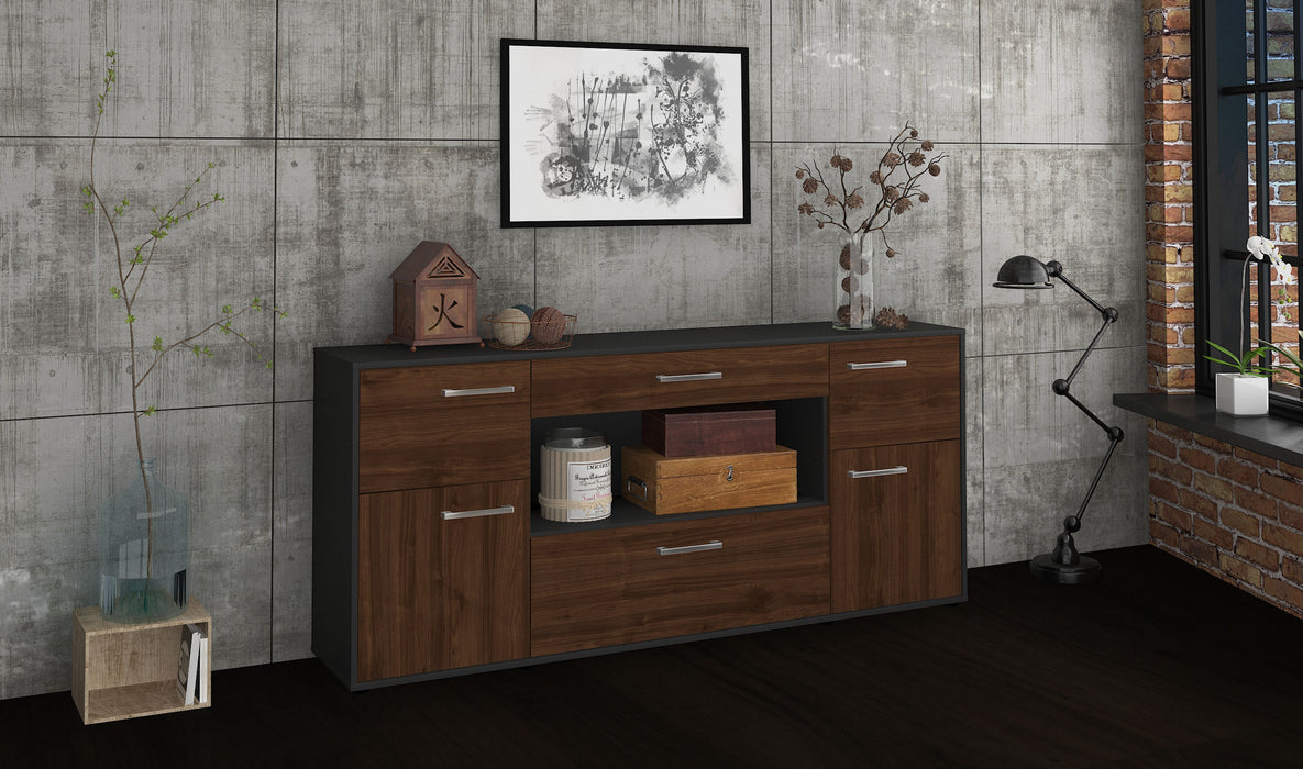 Sideboard Fabiola, Walnuss Front (180x79x35cm) - Dekati GmbH