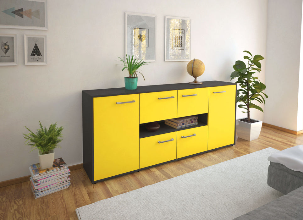 Sideboard Farina, Gelb Front (180x79x35cm) - Dekati GmbH