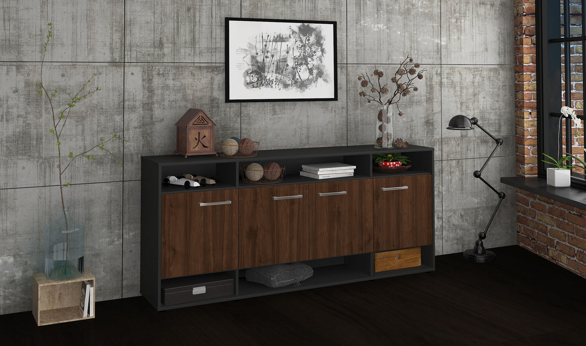 Sideboard Felia, Walnuss Front (180x79x35cm) - Dekati GmbH