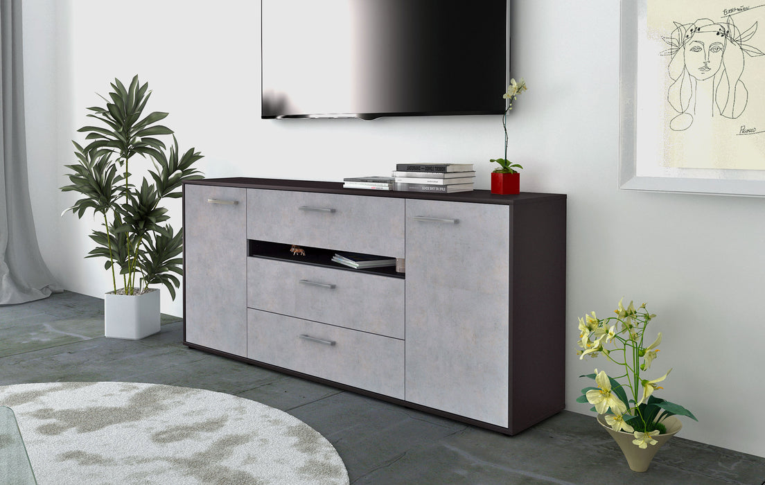 Sideboard Fernanda, Beton Front (180x79x35cm) - Dekati GmbH