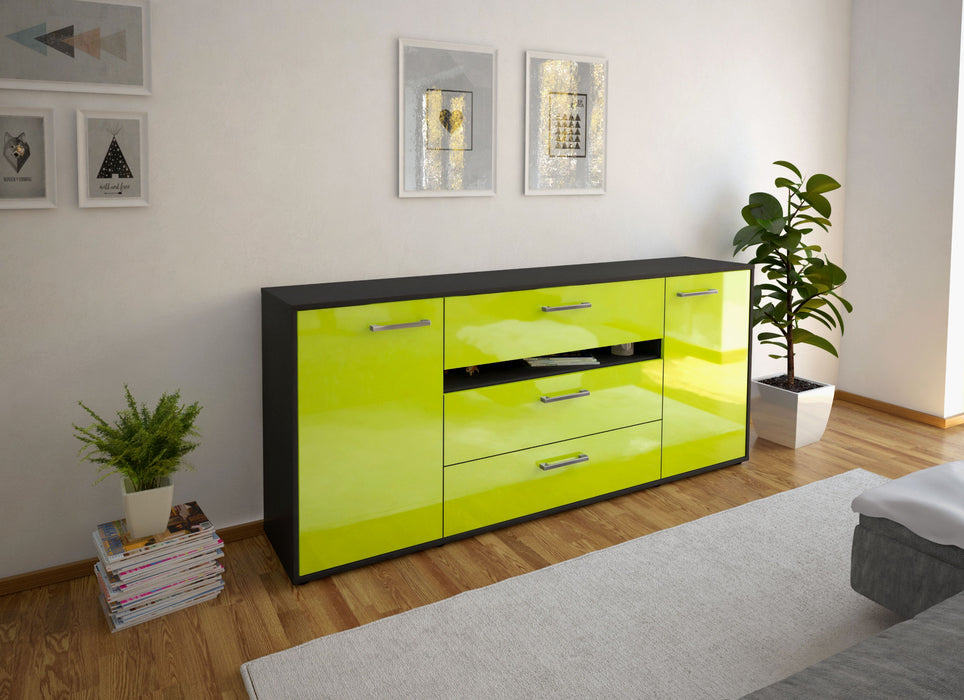 Sideboard Fernanda, Gruen Front (180x79x35cm) - Dekati GmbH