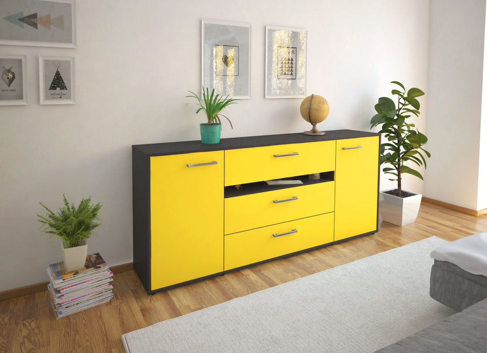 Sideboard Fernanda, Gelb Front (180x79x35cm) - Dekati GmbH