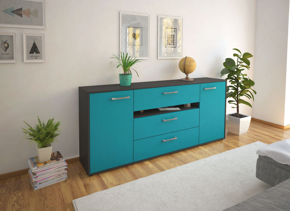 Sideboard Fernanda, Tuerkis Front (180x79x35cm) - Dekati GmbH