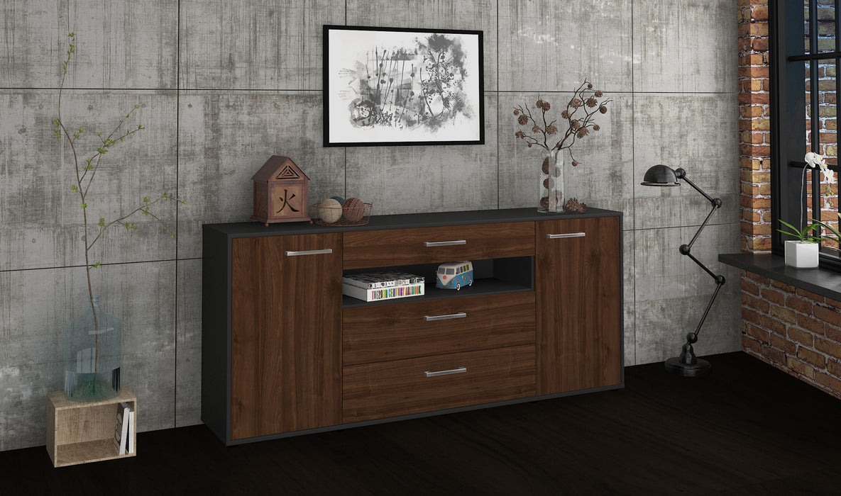 Sideboard Filippa, Walnuss Front (180x79x35cm) - Dekati GmbH