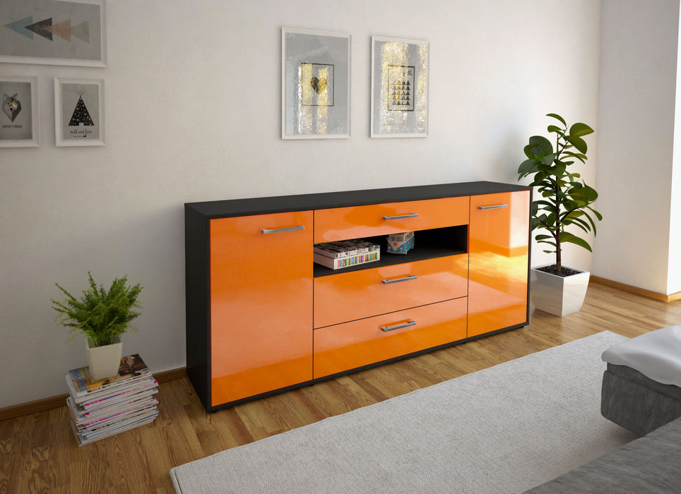 Sideboard Filippa, Orange Front (180x79x35cm) - Dekati GmbH