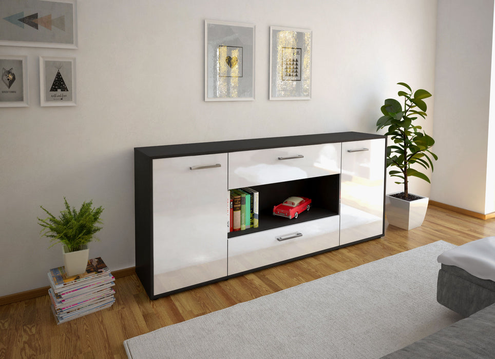 Sideboard Filomena, Weiß Front (180x79x35cm) - Dekati GmbH