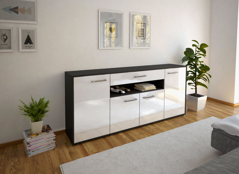 Sideboard Fiorella, Weiß Front (180x79x35cm) - Dekati GmbH