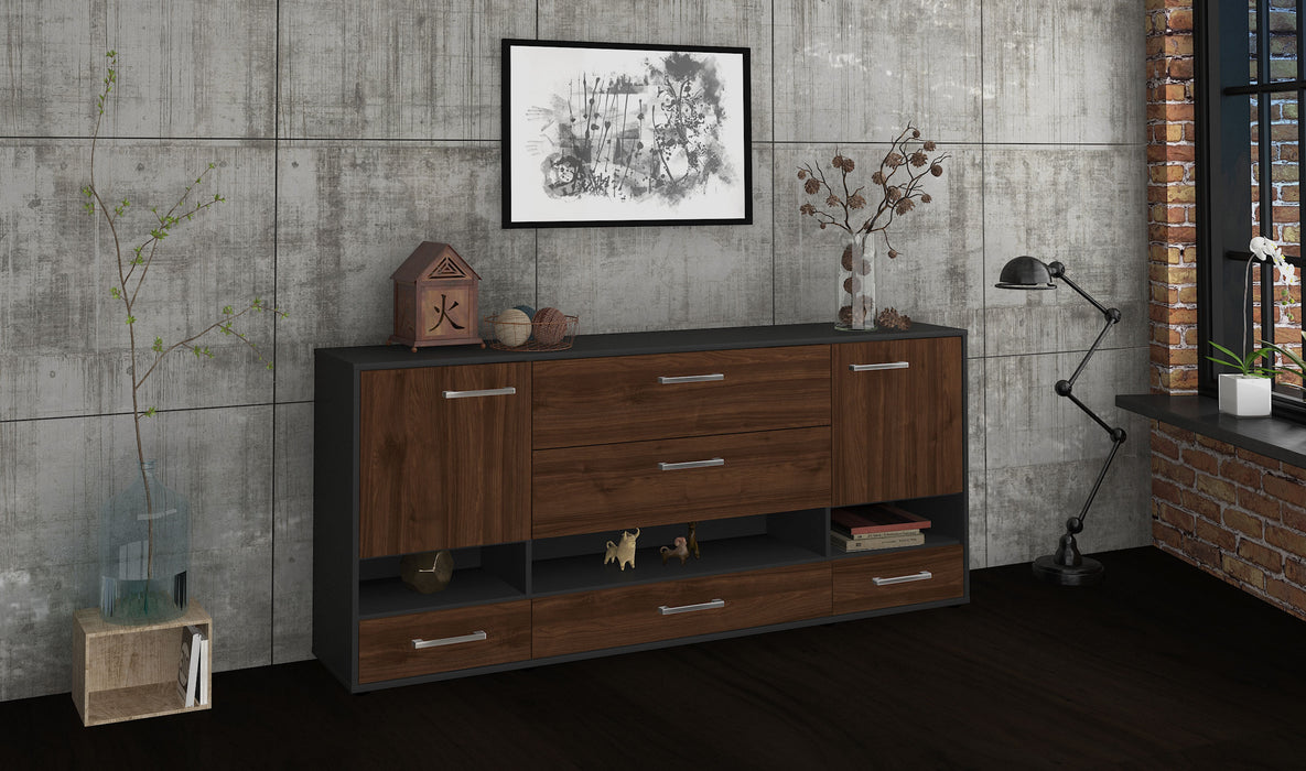 Sideboard Florentina, Walnuss Front (180x79x35cm) - Dekati GmbH