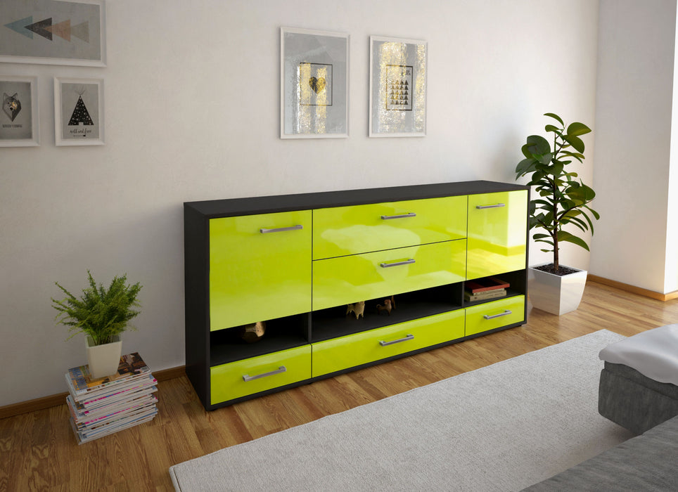 Sideboard Florentina, Gruen Front (180x79x35cm) - Dekati GmbH