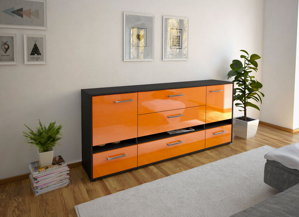 Sideboard Floriana, Orange Front (180x79x35cm) - Dekati GmbH