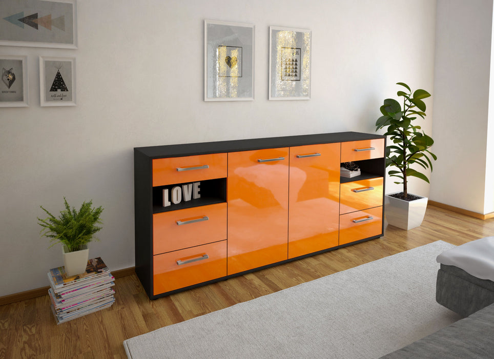 Sideboard Francesca, Orange Front (180x79x35cm) - Dekati GmbH