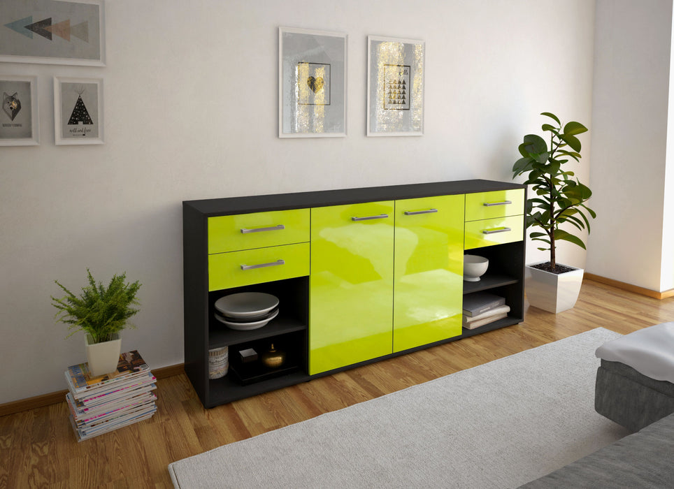 Sideboard Franka, Gruen Front (180x79x35cm) - Dekati GmbH