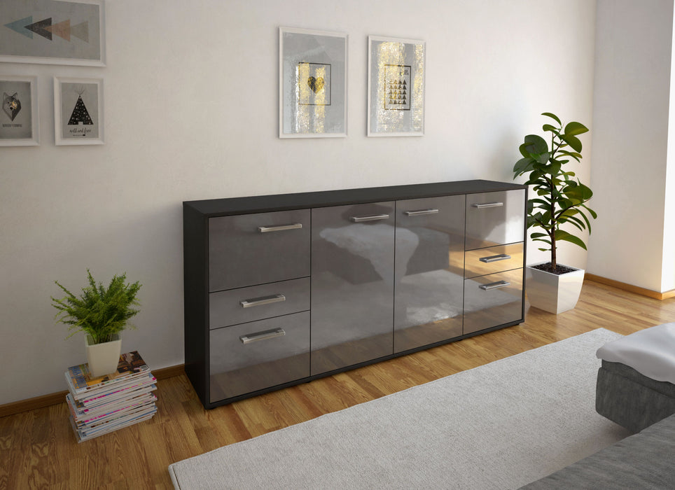 Sideboard Gemma, Grau Front (180x79x35cm) - Dekati GmbH