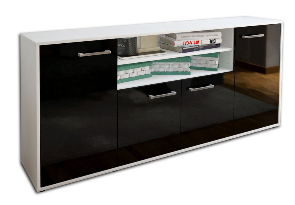 Sideboard Elsita, Schwarz Seite (180x79x35cm) - Dekati GmbH