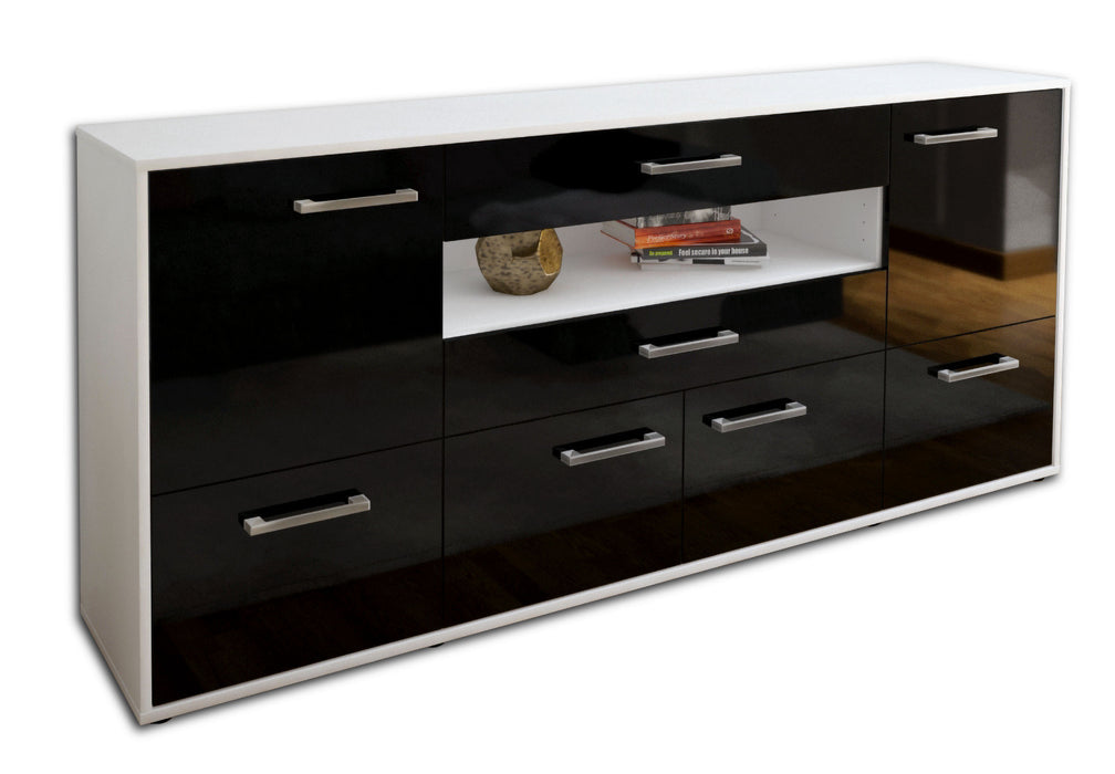 Sideboard Emely, Schwarz Seite (180x79x35cm) - Dekati GmbH