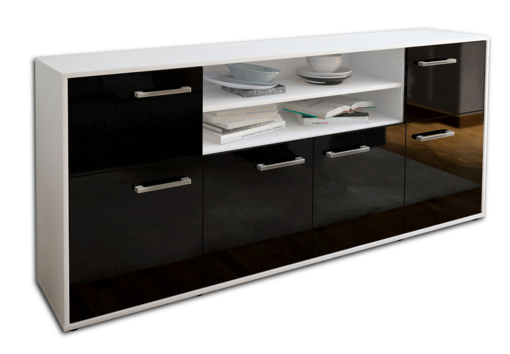 Sideboard Emilia, Schwarz Seite (180x79x35cm) - Dekati GmbH