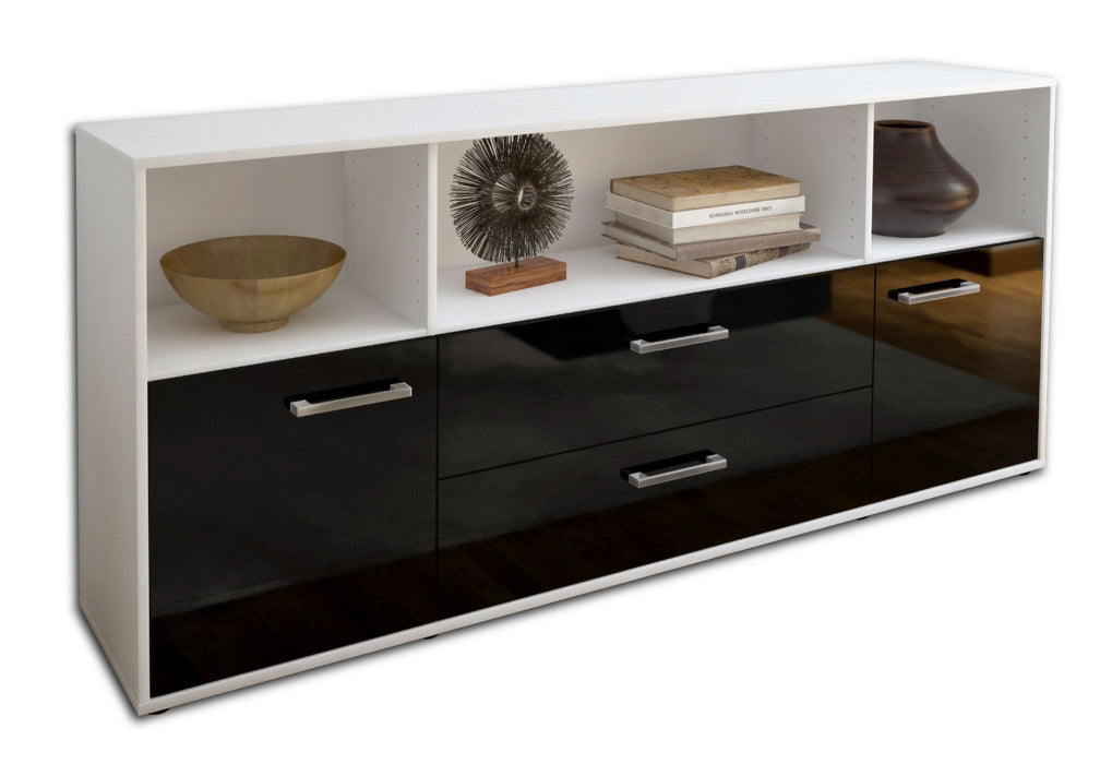 Sideboard Enza, Schwarz Seite (180x79x35cm) - Dekati GmbH