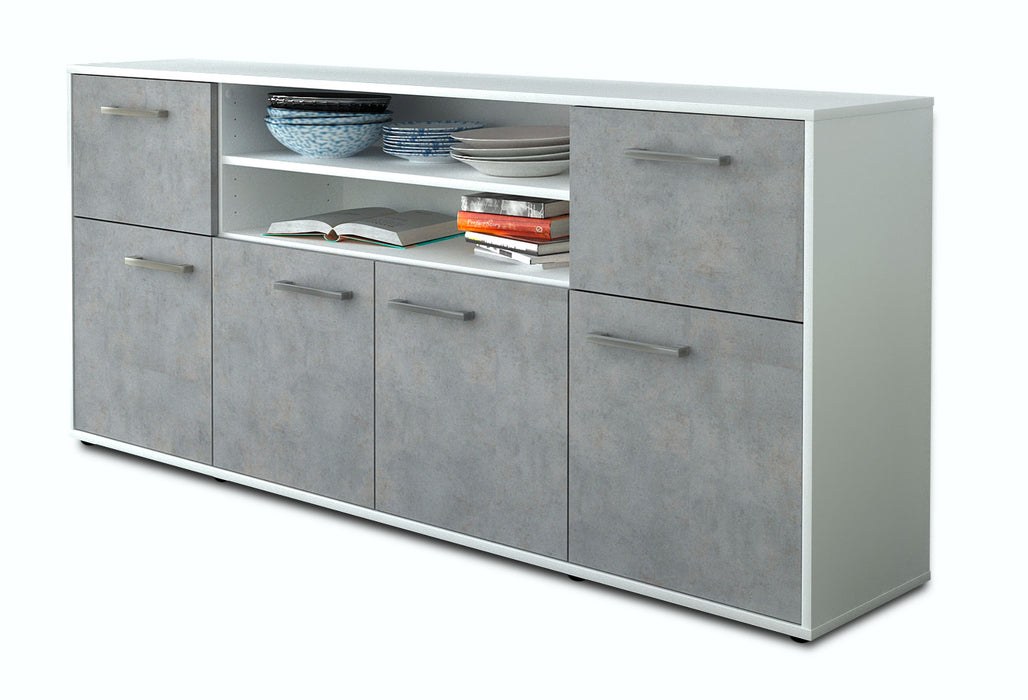 Sideboard Ermelina, Beton Seite (180x79x35cm) - Dekati GmbH