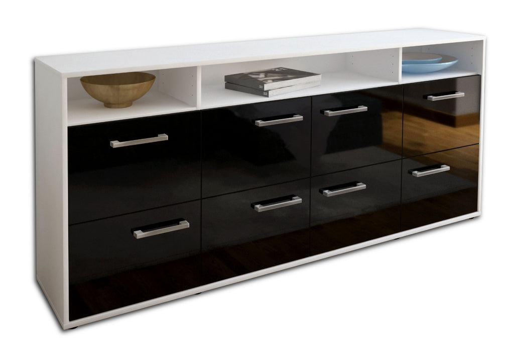 Sideboard Evita, Schwarz Seite (180x79x35cm) - Dekati GmbH